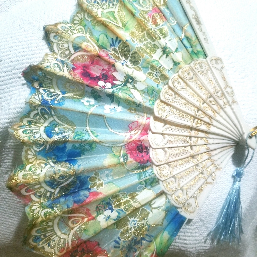 HAND FAN ANTIQUE EUC